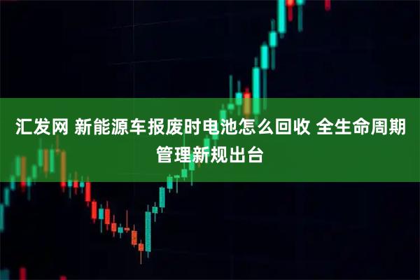 汇发网 新能源车报废时电池怎么回收 全生命周期管理新规出台