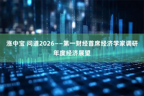 涨中宝 问道2026——第一财经首席经济学家调研年度经济展望
